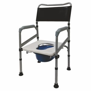 COMFORT STEEL FOLDING COMMODE CHAIR WITH OUT CASTORS